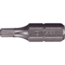 VEGA INDUSTRIES, INC 125H040A Vega Hex 4mm Insert Bit x 1", S2 Modified Steel, Gunmetal Grey image.