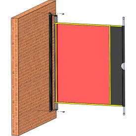 SHAVER INDUSTRIES INC RWS9000-O Shaver Industries RollTect™ Retractable Weld Screen - 5.5 x 20 Semi Orange Weld Shade image.