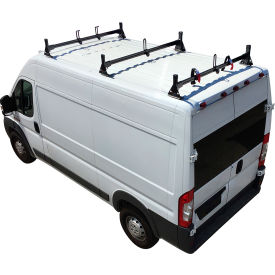 VANTECH USA INC H1353B Vantech H1 3 Bar Aluminum Ladder Rack For RAM ProMaster Cargo Van 2013-On, Black image.