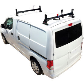 VANTECH USA INC H1602B Vantech H1 2 Bar Steel Ladder Roof Rack For Nissan NV200 2013-On, Black image.