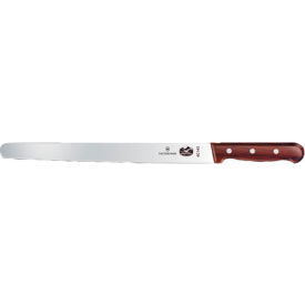 Victorinox Swiss Army Co 5.4200.30 Victorinox 12 Ham Slicer Knife, Straight Edge, Rosewood Handle 40145 image.