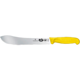 Victorinox Swiss Army Co 5.7408.25 10", Straight Edge, Yellow Fibrox  Handle, Butcher Knife image.