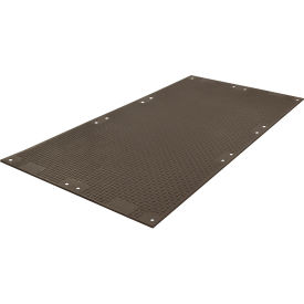 Justrite Safety Group VM48 Checkers® VersaMATS® HDPE Ground Protection Mat, 4 x 8, Black, VM48 image.