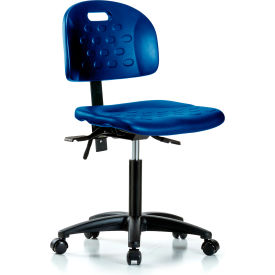 E COM INC HPMBCH-RG-T0-A0-NF-RC-BLU Newport Industrial Handle Back Chair - Polyurethane - Blue image.