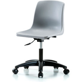 E COM INC SDHCH-RG-RC-GRY Polypropylene Shell Chair - Desk Height with Casters In Gray image.