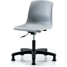 E COM INC SDHCH-RG-RG-GRY Polypropylene Shell Chair - Desk Height with Stationary Glides In Gray image.