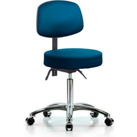 E COM INC VMBST-CR-T0-NF-CC-8801 Antibacterial Deluxe Chair with Back - Vinyl - Marine Blue image.