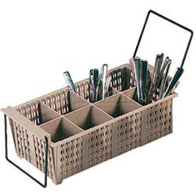 Vollrath Company 1372 Vollrath® Flatware Basket W/ Handles, 1372, 8-Compartment, 5-7/8" High image.