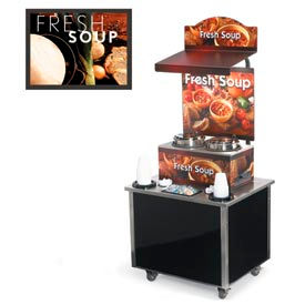 Vollrath Company 3702802 Vollrath® Cayenne® 3702802, Twin Well 7 Qt. Soup Merchandisers - Kiosks Tuscan image.