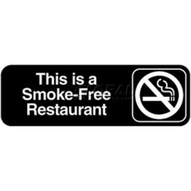 Vollrath Company 4524 Vollrath® This Is A Smoke-Free Restaurant Sign, 4524, 3" X 9" image.