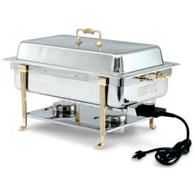 Vollrath Company 46045 Vollrath® Brass Trim Electric Chafer - Short Side image.