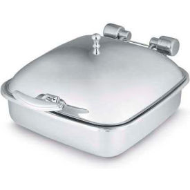 Vollrath Company 46132 Vollrath® Intrigue Square 6 Quart Induction Chafer 46132 W/ Stainless Steel Food Pan Solid Top image.