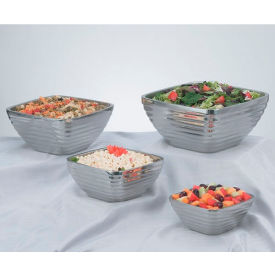 Vollrath Company 47632 Vollrath® Stainless Steel Square Bowl - Double Wall Beehive 1.77 Qt image.