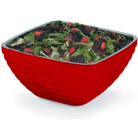 Vollrath Company 4763215 Vollrath® Square Insulated Serving Bowls, 4763215, 1.8 Quart, Dazzle Red image.