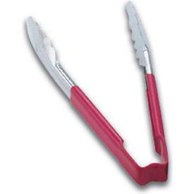 Vollrath Company 4780940 Vollrath® 9.5" 1 Piece Utility Tong - Red image.