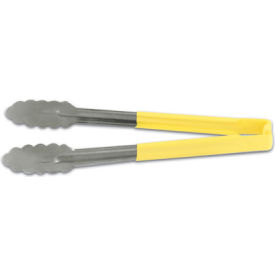 Vollrath Company 4780950 Vollrath® 9.5" 1 Piece Utility Tong - Yellow image.