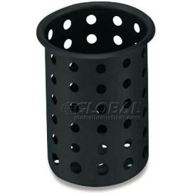 Vollrath Company 52633 Vollrath® Traex Plastic Flatware Cylinder Storage System, 52633, 3-3/4" Diameter, Black image.