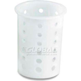 Vollrath Company 52643 Vollrath® Traex Plastic Flatware Cylinder Storage System, 52643, 3-3/4" Diameter, White image.