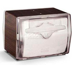 Vollrath Company 5515-12 Vollrath® Two Sided Napkin Dispenser, 5515-12, Tabletop, Dark Walnut Wood Grain image.