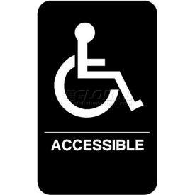 Vollrath Company 5632 Vollrath® Accessible Braille Symbol Sign, 5632, 6" X 9" image.