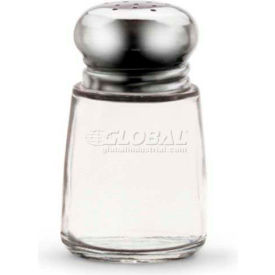 Vollrath Company 602-12 Vollrath® Traex Dripcut Traditional Salt & Pepper Shakers 602-12 Glass Jar Stainless Steel Top image.