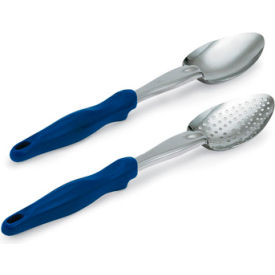 Vollrath Company 6414230 Vollrath® Perforated Blue Ergo Grip Spoon image.