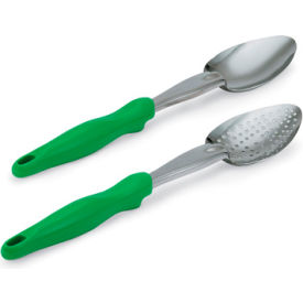 Vollrath Company 6414270 Vollrath® Perforated Green Ergo Grip Spoon image.