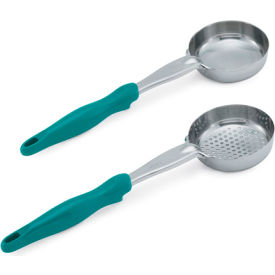 Vollrath 6 Oz. Perforated Teal Spoodle - Round - Pkg Qty 12