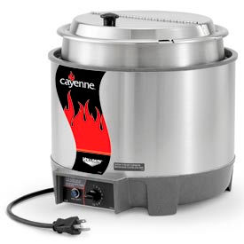 Vollrath Company 72018 Vollrath® Cayenne® Round Heat N Serve - 7 Qt. Unit with Package image.