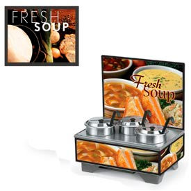 Vollrath Company 720201102 Vollrath® Cayenne®720201103,  4 Qt. Full Size Merchandisers with Menu Board - Tuscan image.