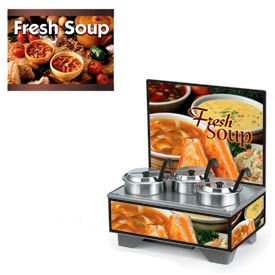 Vollrath Company 720201103 Vollrath® Cayenne® 720201103, 4 Qt. Full Size Merchandisers w/Menu Board Country Kitchen image.