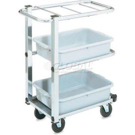 Vollrath Company 97186 Vollrath® Cantilever Bussing Cart, 97186, 3-Shelf, Chrome image.