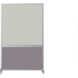 Versare DivideWrite Mobile Room Divider Whiteboard 6H x 4W Cloud Gray 