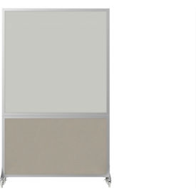 Mobile Room Divider, Whiteboard, 6'H x 4'W, Sand view 2