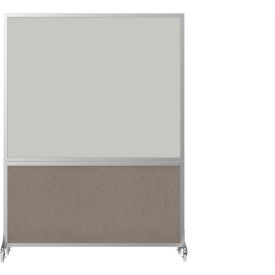 Versare DivideWrite Mobile Room Divider Whiteboard 6H x 6W Warm Pebble 