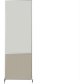 Mobile Room Divider, Whiteboard, 6'H x 2'W, Sand view 2