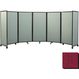 Portable Mobile Room Divider 610""x14 Fabric Cranberry