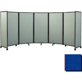 Versare Solutions, Inc. 1182904 Portable Mobile Room Divider, 610"x25 Fabric, Powder Blue image.