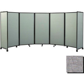 Portable Mobile Room Divider 76""x25 Fabric Cloud Gray