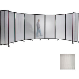 Portable Mobile Room Divider 6x25 Polycarbonate Clear