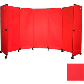 Versare Solutions, Inc. 1709004 Portable Mobile Room Divider, 6x10" Red image.