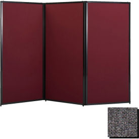 Privacy Screen 80"" Fabric Charcoal Gray
