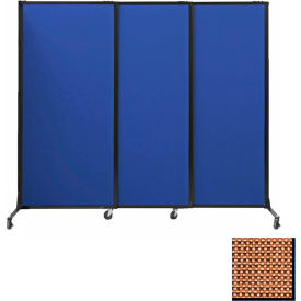 Versare Solutions, Inc. 1810151 Portable Acoustical Partition Panels, Sliding Panels, 70"x7 Fabric, With Casters, Latte image.