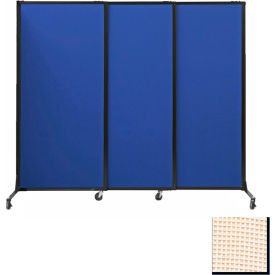 Portable Acoustical Partition Panels Sliding Panels 70""x7 Fabric With Casters Sand