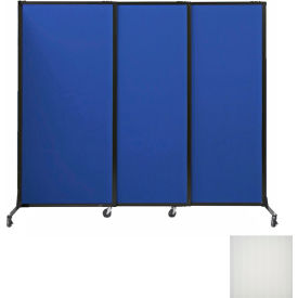 Versare Solutions, Inc. 1812224 Portable Acoustical Partition Panels, Sliding Panels, 88"x7 With Casters, Opal image.