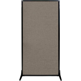 Work Station Screen, 33"W x 70"H, Warm Pebble Fabric view 2