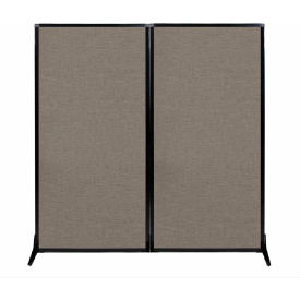 Versare Work Station Screen 66"W x 70"H Warm Pebble Fabric 