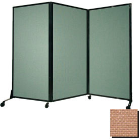 Portable Acoustical Partition Panel AWRD  70""x84"" Fabric With Casters Beige