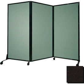 Versare Solutions, Inc. 1820142 Portable Acoustical Partition Panel, AWRD  70"x84" Fabric, With Casters, Black image.