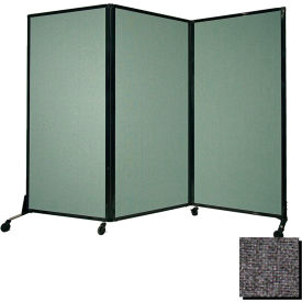 Portable Acoustical Partition Panel AWRD  70""x84"" Fabric With Casters Charcoal Gray